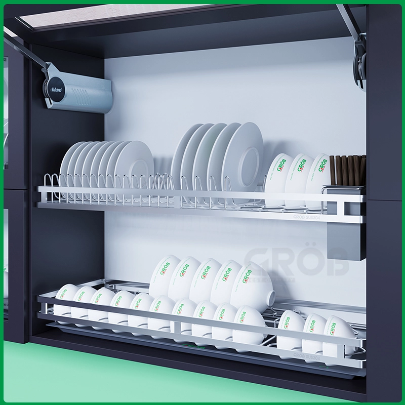 GIÁ BÁT CỐ ĐỊNH 2 TẦNG NAN DẸT SUS304