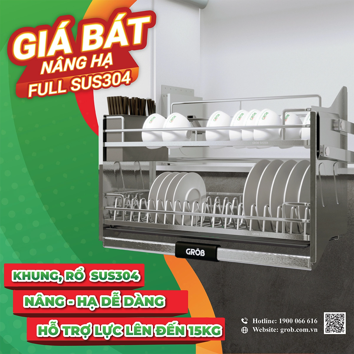 GIÁ BÁT NÂNG HẠ NAN OVAL INOX 304